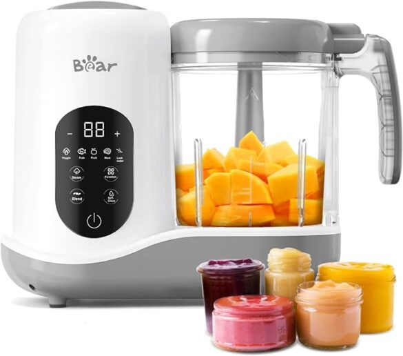 BEAR 2024 Baby Food Maker | One Step Baby Food Processor Steamer Puree Blender