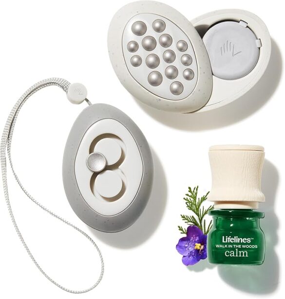 Lifelines Scent-Infused Grounding Stones, 2-Pack, Flow Pack - Calming Waterless Passive Diffuser